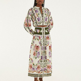 Farm Rio Long Sleeve Blouse - Rococo Flowers Cream