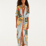 Farm Rio Maxi Dress - Beaches Path Multi Colour