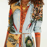 Farm Rio Maxi Dress - Beaches Path Multi Colour