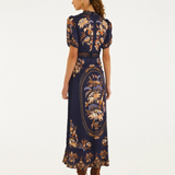 Farm Rio Maxi Dress - Lara Navy Blue