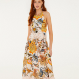 Farm Rio Maxi Dress - Ligia Floral Light Pink Lace