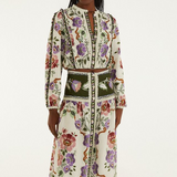 Farm Rio Midi Skirt - Rococo Flowers Cream