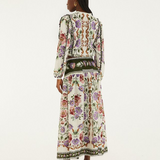 Farm Rio Midi Skirt - Rococo Flowers Cream