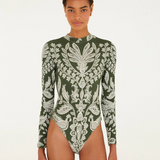 Farm Rio Miranda Dark Green Bodysuit