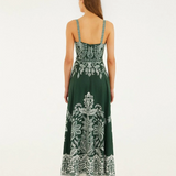 Farm Rio Miranda Maxi Dress - Dark Green