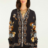 Farm Rio Pajma Shirt - Snake Floral Shirt