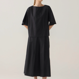 Foemina Aimee Top - Black Cotton Tencel