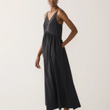 Foemina Amanda Dress - Black Cotton Tencel