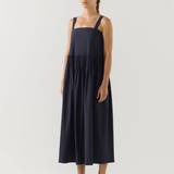 Foemina Cordelia Dress - Navy Seersucker