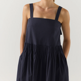 Foemina Cordelia Dress - Navy Seersucker