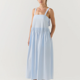 Foemina Cordelia Dress - Powder Blue Seersucker