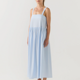 Foemina Cordelia Dress - Powder Blue Seersucker