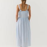 Foemina Cordelia Dress - Powder Blue Seersucker