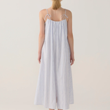 Foemina Delphine Dress - Blue Double Stripe Poplin