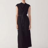 Foemina Faith Dress - Black Textured Viscose