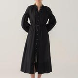 Foemina Leilani Dress - Black Cotton Silk