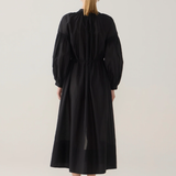 Foemina Leilani Dress - Black Cotton Silk