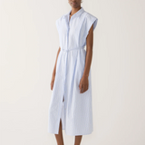 Foemina Mona Dress - Blue Stripe Seersucker
