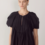 Foemina Raven Dress- Black Poplin