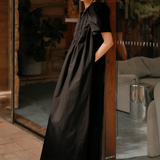 Foemina Raven Dress- Black Poplin