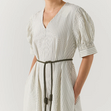 Foemina Scottie Dress - Basil Stripe Seersucker