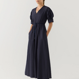 Foemina Scottie Dress - Navy Seersucker