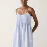Foemina Viv Dress - Blue Stripe Seersucker