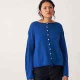 Francie Doll's Reversible Cardigan - Azure
