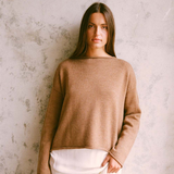 Francie Doll's Reversible Cardigan - Brown Sugar