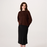 Francie Doll's Reversible Cardigan - Chestnut