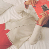 Francie Doll's Trimmed Reversible Cardigan - Ivory/Cherry Trim