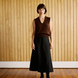 Francie Glimmer Lace Vest - Chestnut
