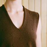 Francie Glimmer Lace Vest - Chestnut