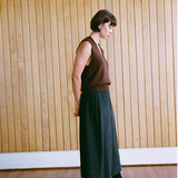 Francie Glimmer Lace Vest - Chestnut