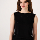 Francie Posy Cotton Top - Black