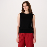 Francie Posy Cotton Top - Black