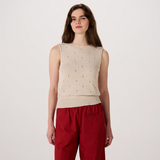 Francie Posy Cotton Top - Creme