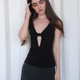 Geel Roman Top - Black