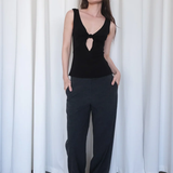 Geel Roman Top - Black
