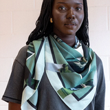 Good & Co Oversized Square Scarf - Emerald Canopy