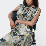 Gregory Jasmin Silk Dress - Forest Print