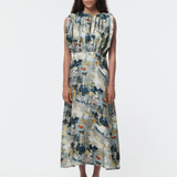 Gregory Jasmin Silk Dress - Forest Print