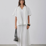 Gregory Pleated Dale Skirt - Parchment