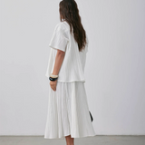 Gregory Pleated Dale Skirt - Parchment