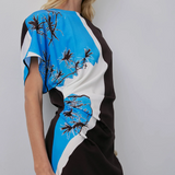 Gregory Terra Dress - Cerulean Watercolour Print