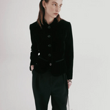 Harris Tapper Bardot Blazer - Black Velvet