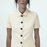 Harris Tapper Short Sleeve Bardot Blazer - Bone