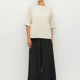 Juliette Hogan Rolled Hem T - Toast Marle
