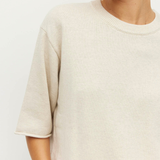 Juliette Hogan Rolled Hem T - Toast Marle