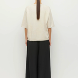 Juliette Hogan Rolled Hem T - Toast Marle